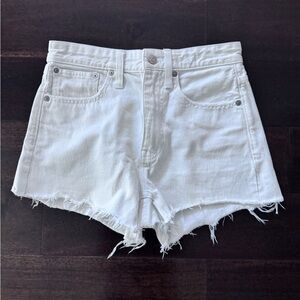 Madewell Women's White Denim Shorts